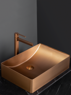 Раковина AltroBagno Futuro 001015 RaSp из нержавеющей стали медь матовая